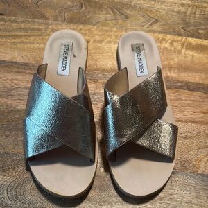 Steve Madden Metallic Slide Sandals